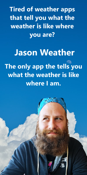 Jason weather is the worlds most point less app. 